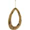 15.5" Unlit Natural Grapevine & Twig Oval Spring Wreath With Moss